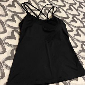Old Navy Go Dry Strappy Black Tank Top sz M